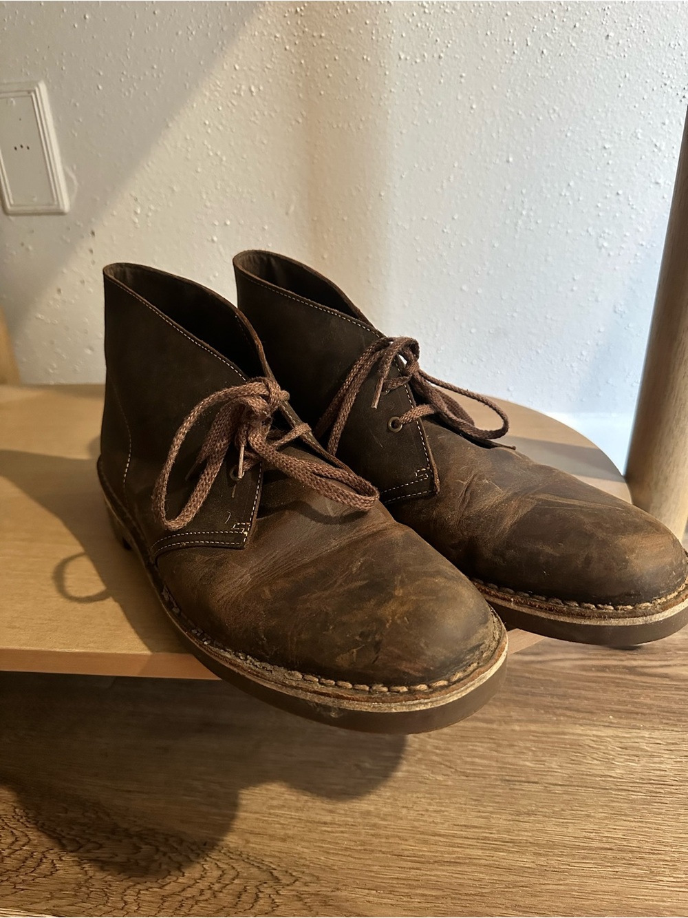 Clarks Dark Brown Leather Chukka Boots